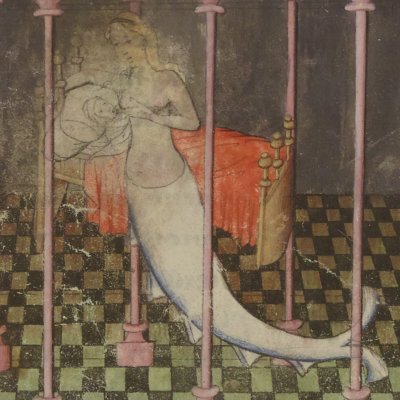Mélusine allaitant ses enfants (Roman de Mélusine, Fr12575) - Guillebert de Mets