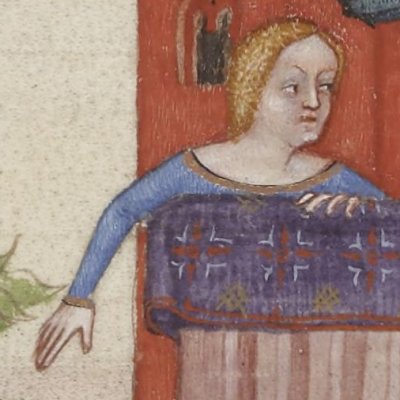 Galaad tire l’épée du rocher (Lancelot 343, F°4r)