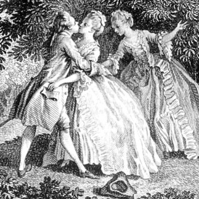 Julie embraces Saint-Preux (Nouvelle Héloïse, London [1781?] fig1) - Marillier