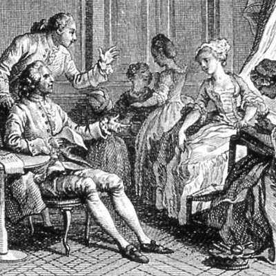 Les Wolmar, Saint-Preux & les enfants (Nouvelle Héloïse, Londres [1781?] fig9) - Marillier
