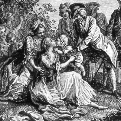 Julie sauve son fils (La Nouvelle Héloïse, Londres [1781?] fig11) - Marillier