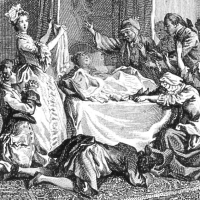 Claire voile Julie morte (Nouvelle Héloïse, Londres [1781?] fig12) - Marillier
