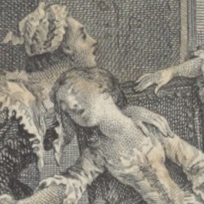 Morden découvre Clarisse malade (Œuvres choisies de Prévost, 1784 fig12) - Marillier