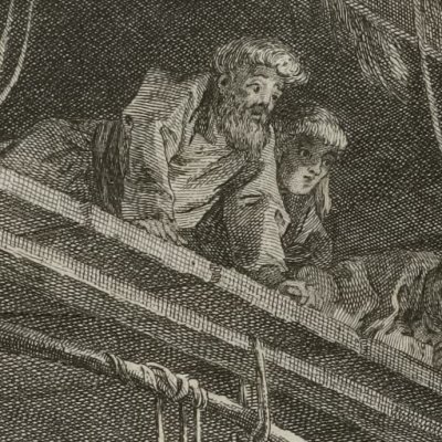Intérieur d’une habitation russe pendant la nuit (V. Sibérie 1768) - Leprince