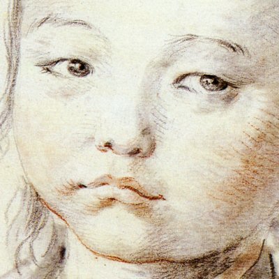 Tête de petite fille de trois-quarts - Leprince