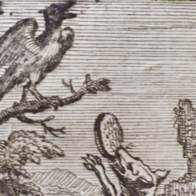 Le corbeau et le renard (Fables de La Fontaine, Barbin, 1668) - Chauveau