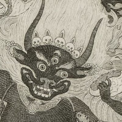 Idoles des Calmuczs zungores Erlik-Han (Debure 1768) - Caresme de Fécamp
