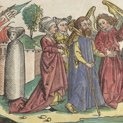 L’incendie de Sodome (Chronique de Nuremberg) - Wohlgemut/Pleydenwurff