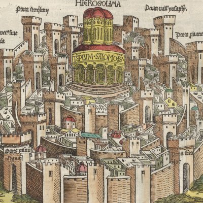 Jérusalem (Chronique de Nuremberg) - Wohlgemut/Pleydenwurff