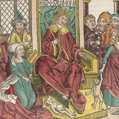 Le jugement de Salomon (Chronique de Nuremberg) - Wohlgemut/Pleydenwurff