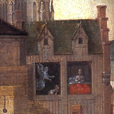 Le débarquement à Cologne (Châsse de sainte Ursule) - Memling