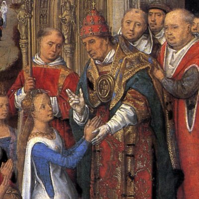 L’Accueil à Rome par le pape Cyriaque (Châsse de sainte Ursule) - Memling