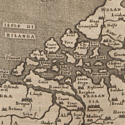 La Hollande (Porcacchi, Isole piu famose… 1590, p27) - G. Porro