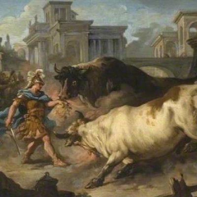 Jason domptant les taureaux (esquisse de Birmingham) - De Troy