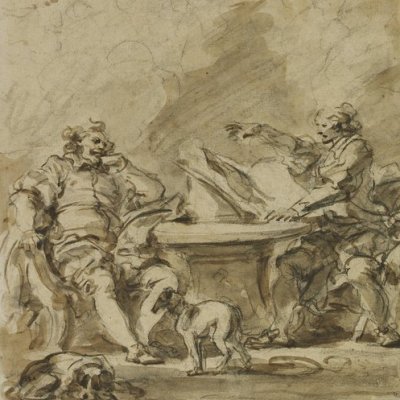 Ariosto dedicates his poem to Hippolyte d'Este - Fragonard