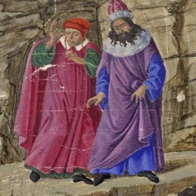 Les séducteurs et les adulateurs (Dante Enfer ch18) - Botticelli