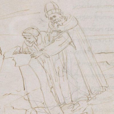 Les Conseillers perfides cachés dans des flammes (Dante Enfer ch26) - Botticelli