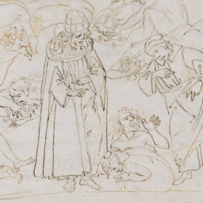 Traîtres de la Caina, l’Antenora & la Tolomea (Dante Enfer ch33) - Botticelli