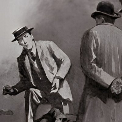 Stapleton survient (Chien des Baskerville 1901) - Paget