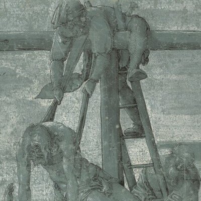 La descente de croix (Passion verte) - atelier de Dürer