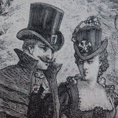 Martial de Sairmeuse et Blanche de Courtomieu (Monsieur Lecoq, Boulanger, 1884, ép.41) - Lanos
