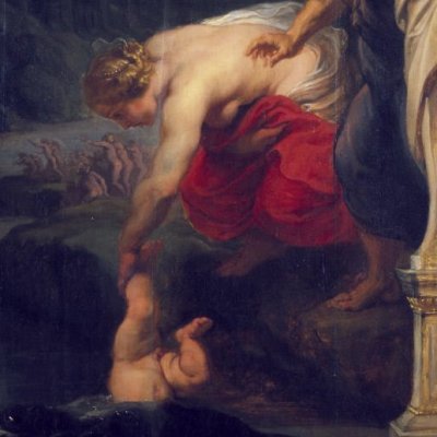 Thétis trempant Achille dans l’eau du Styx - Rubens