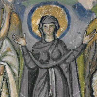 L’ascension (Évangiles de Rabbula, fol 13v)