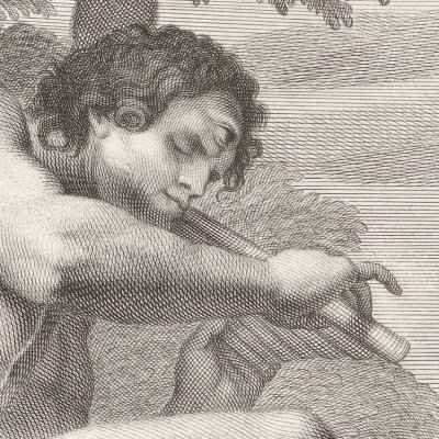 Polyphème musicien cherchant Acis et Galatée - Frezza, d'après Badalocchio