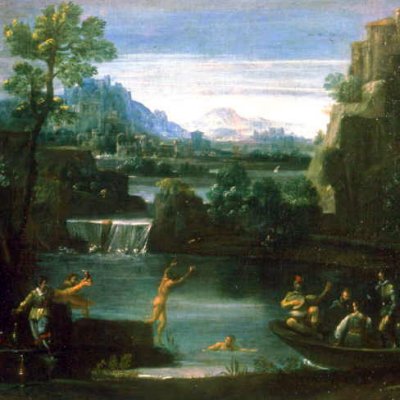 Paysage avec des baigneuses - Badalocchio ?