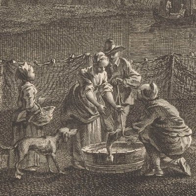 Le lever de la lune - Aliamet d’après van der Neer