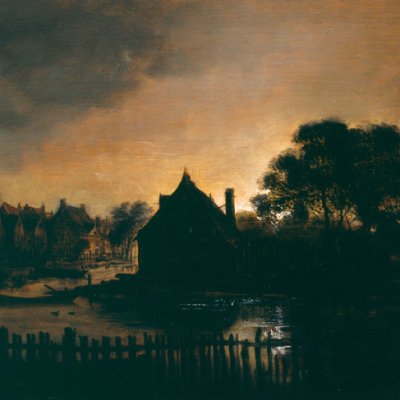 Paysage au crépuscule - Aert van der Neer