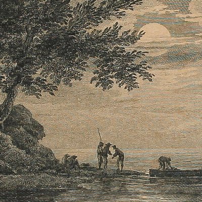 Les quatre heures du jour. La Nuit - Aliamet d’après Vernet