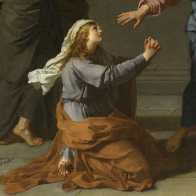 La Cananéenne aux pieds du Christ - Jean-Germain Drouais