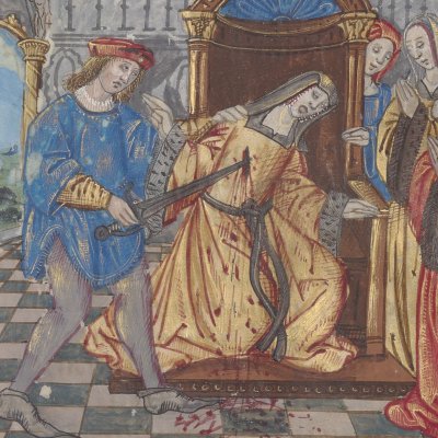 Sémiramis transpercée par son fils (Livre des prudens et des imprudens)