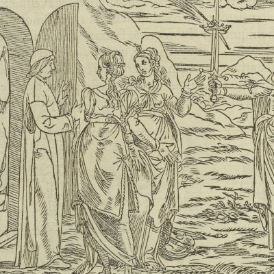 La porte d’Euclelia: gloire de Dieu (Songe de Poliphile, 1546, F47v) - J. Goujon