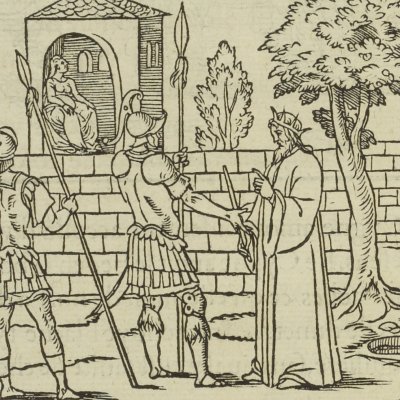 Danaé emmurée par son père (Songe de Poliphile, 1546, Fol. 58v) - J. Goujon