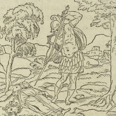Perseus' shield (Poliphilo's Dream, 1546, Fol. 59r) - Jean Goujon