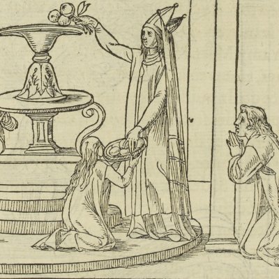 Le sacrifice des roses (Songe de Poliphile, 1546, F81r) - Jean Goujon