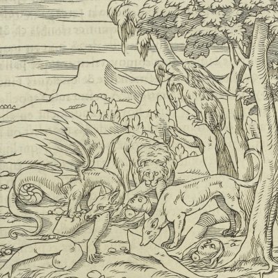 Les Demoiselles tranchées et dévorées (S de Poliphile 1546, F139v) - J. Goujon
