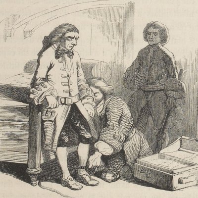 Gulliver enchaîné par son équipage (Gulliver, Garnier 1838) - Granville