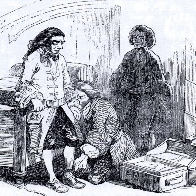Gulliver enchaîné par son équipage (Gulliver, Garnier 1873) - Granville