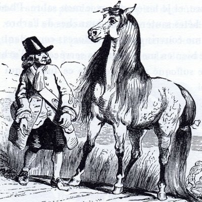 Gulliver rencontre un Houyhnhnm (Gulliver, Garnier 1873) - Granville