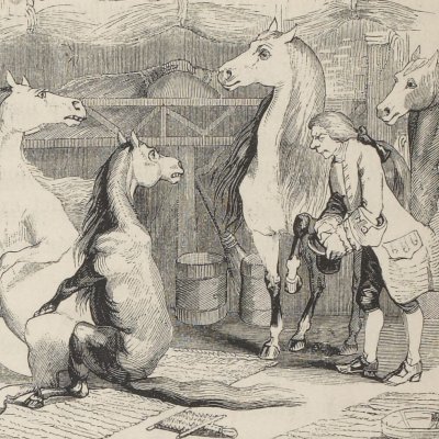 Le Logis des Houyhnhnms (Gulliver, Garnier 1838) - Granville