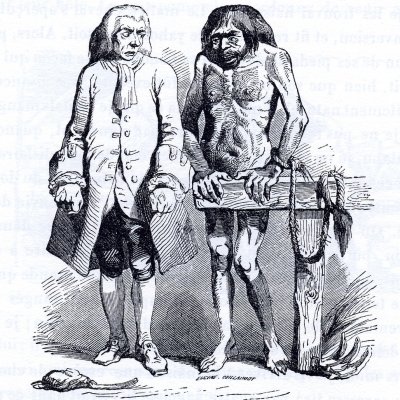 Gulliver refuse la nourriture des Yahous (Gulliver, Garnier 1873) - Granville