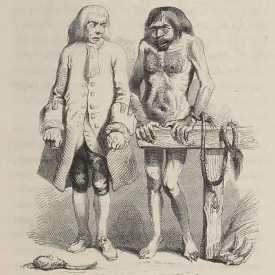 Gulliver refuse la nourriture des Yahous (Gulliver, Garnier 1838) - Granville