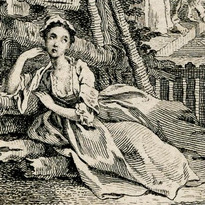 Pamela cachée, on repêche sa robe dans l’étang (Pamela 1742, vol. 1) - Hayman