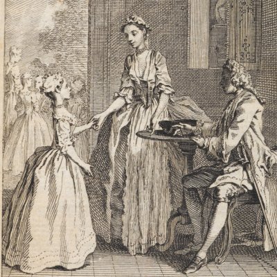 Pamela rencontre sa nouvelle nièce (Pamela 1742, vol. 2) - Gravelot