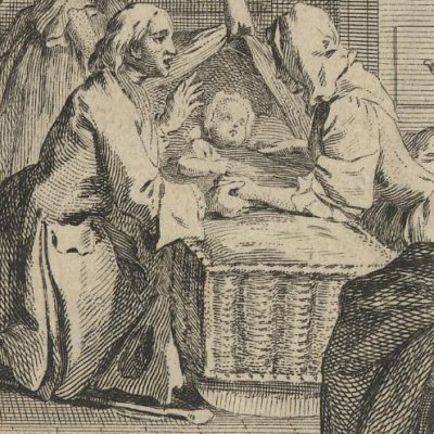 Retrouvailles de Mr Andrews et de sa fille (Pamela 1742, vol. 4) - Gravelot