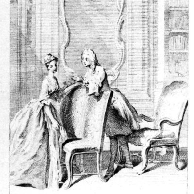 Paméla dit à Mr B. sa jalousie de la Comtesse (Pamela 1742 vol. 4) - Gravelot