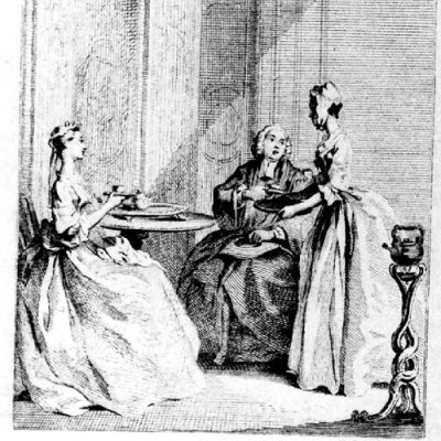 Les Politesses de Mr Adams avec Polly Barlow (Pamela 1742, vol. 4) - Gravelot